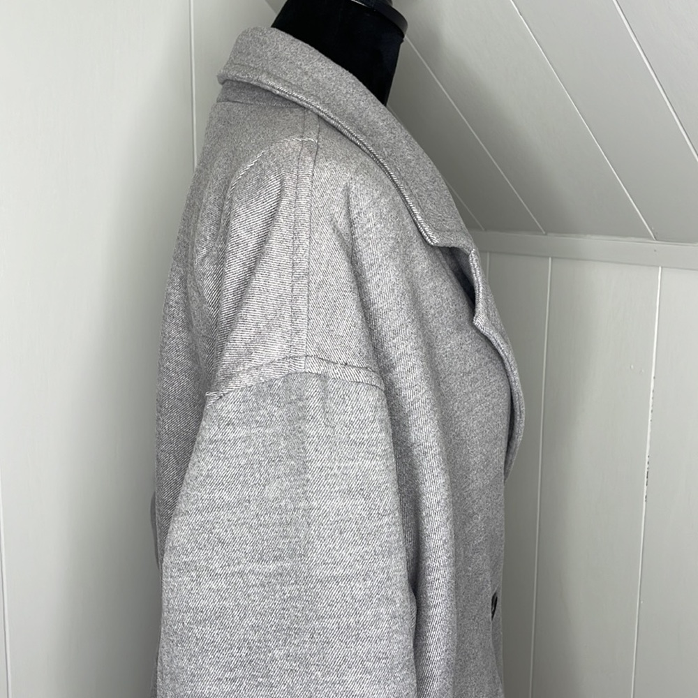 Free People Gray Double-Breasted Coat - Picture 7 of 15